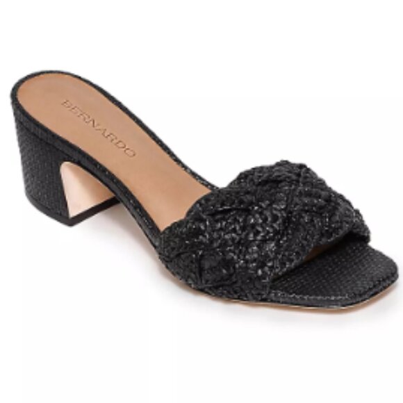 new  BERNARDO Made In Brazil Bali Woven Heel Sandals Light Natural 663mn - Picture 8 of 12